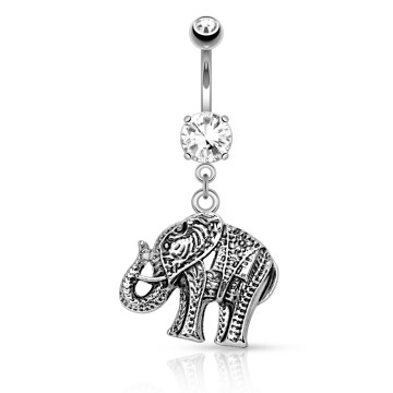 ombligo colgante elefante