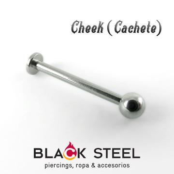 Cheek (cachete) piercing acero 