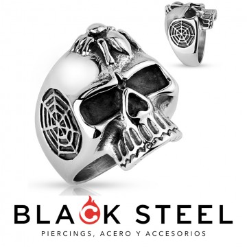 ANILLO CALAVERA TELARAÑA