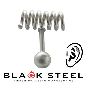 Helix/Tragus Resorte Acero 