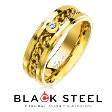 ANILLO CADENA ZIRCONIA