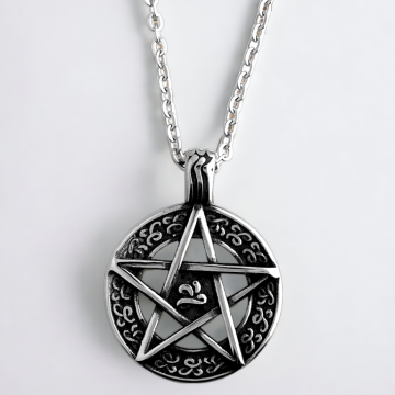 DIJE PENTAGRAMA DE ACERO