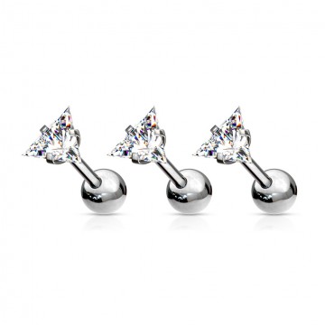 tragus triangulo engarzado acero
