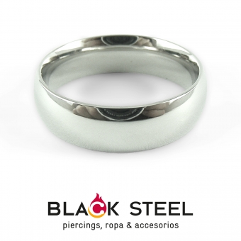 Anillo acero liso