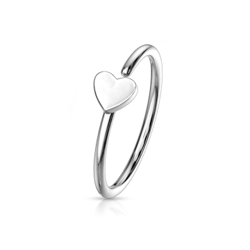 Argolla Figura Corazon Acero 20G