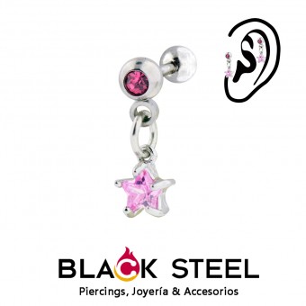 Helix / tragus estrella colgante