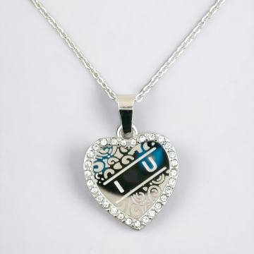 DIJE CORAZON LOVE CON ZIRCONIAS
