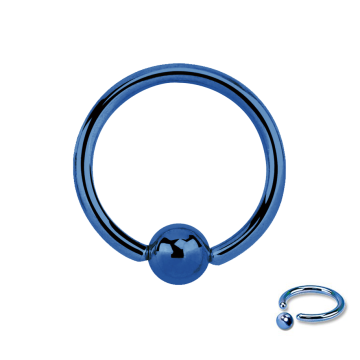 Argolla anodizada clasica azul