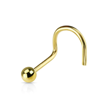 Nariz anodizado curvo dorado