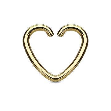 Argolla corazón Dorado